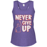 Never Give Up Women's Perfect Tri Racerback Tank