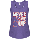 Never Give Up Women's Perfect Tri Racerback Tank