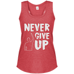 Never Give Up Women's Perfect Tri Racerback Tank