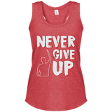 Never Give Up Women's Perfect Tri Racerback Tank