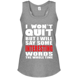 I Won't Quit Women's Racerback Tank