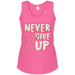 Never Give Up Women's Perfect Tri Racerback Tank