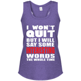 I Won't Quit Women's Racerback Tank