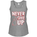 Never Give Up Women's Perfect Tri Racerback Tank