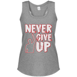 Never Give Up Women's Perfect Tri Racerback Tank