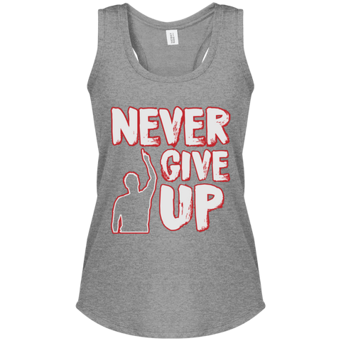 Never Give Up Women's Perfect Tri Racerback Tank