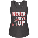Never Give Up Women's Perfect Tri Racerback Tank